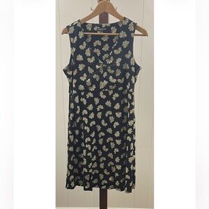 Toad & Co Rosemarie Sleeveless Dress Black Daisy Print